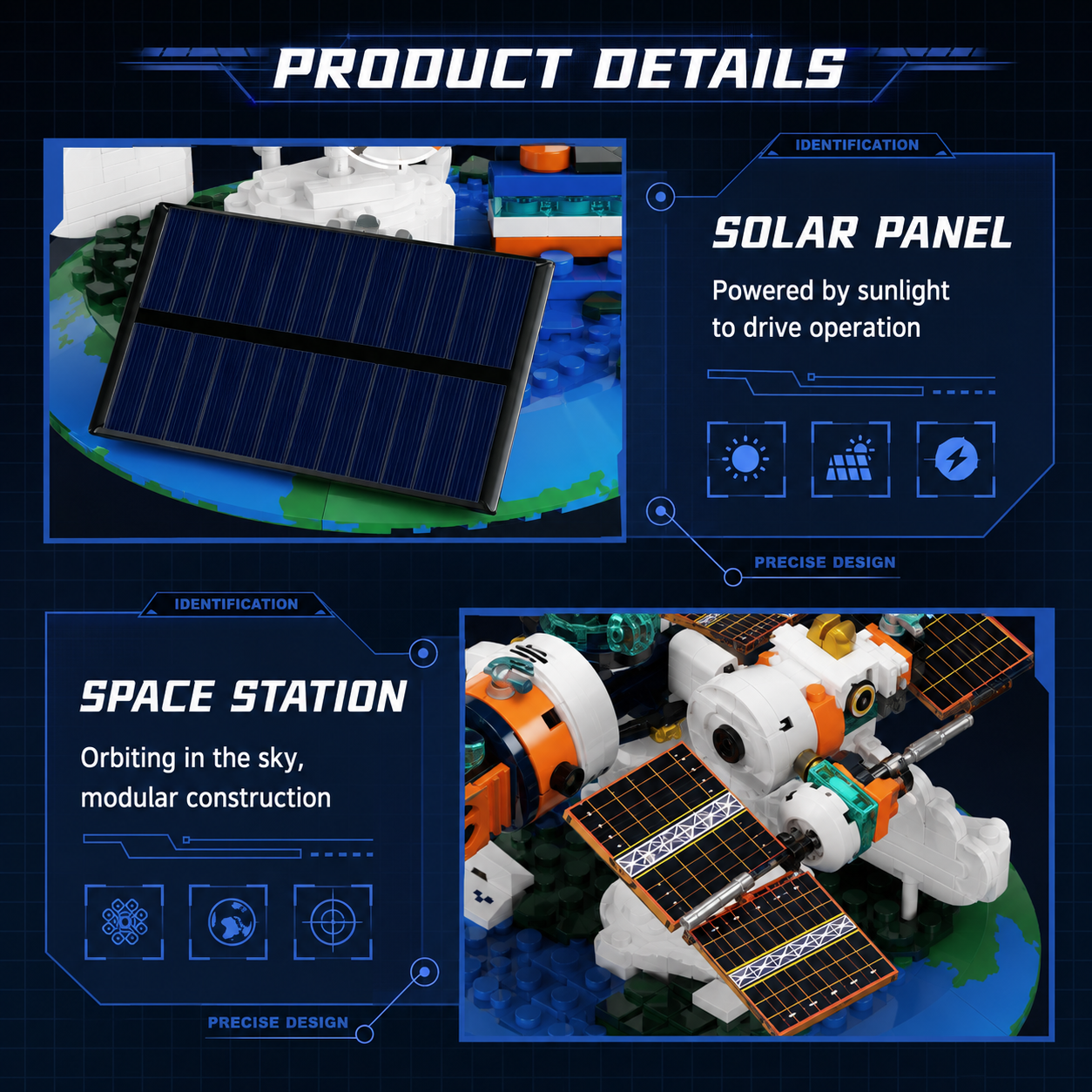 Dawn Solar Space Station Building Set – 782-Piece Orbital Exploration Model