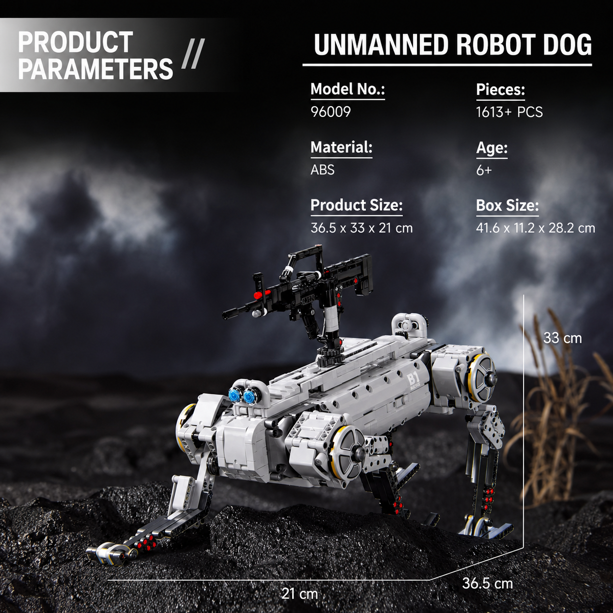 Military Robot Mechanical Dog Electric Remote Control Building Blocks Set