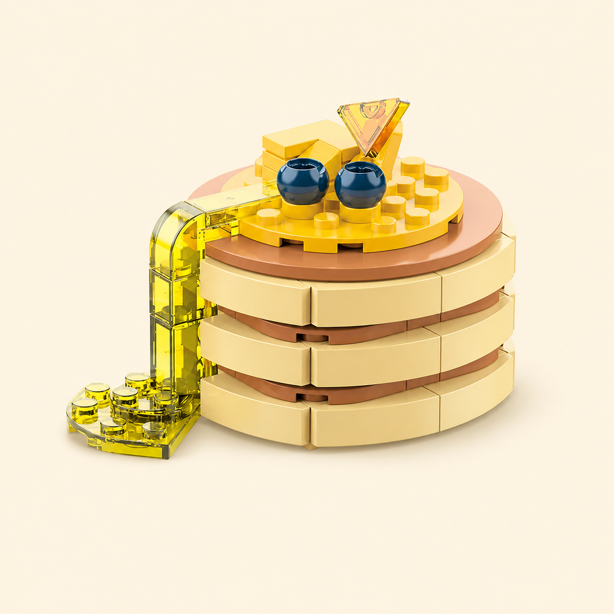 Blueberry Pancake Building Blocks - Sweet DIY Dessert Display Set