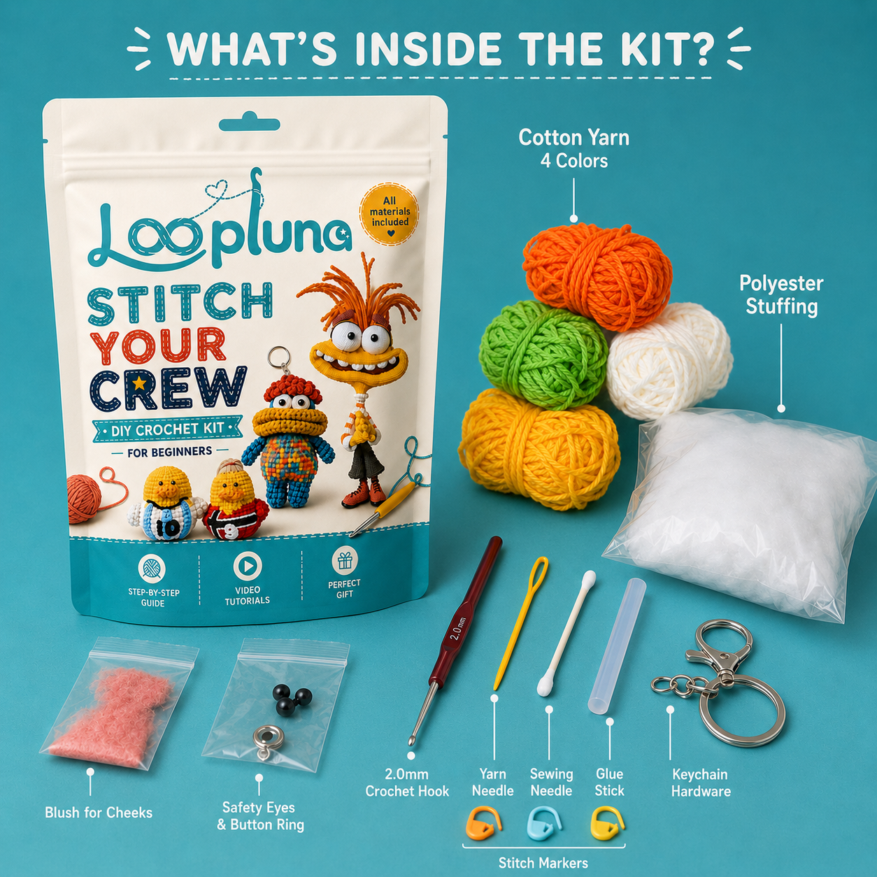 Bloomy Chick Crochet Kit – Beginner-Friendly DIY Craft Set