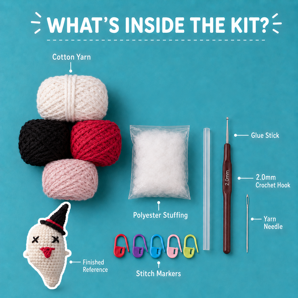 Dizzy Ghost DIY Crochet Kit