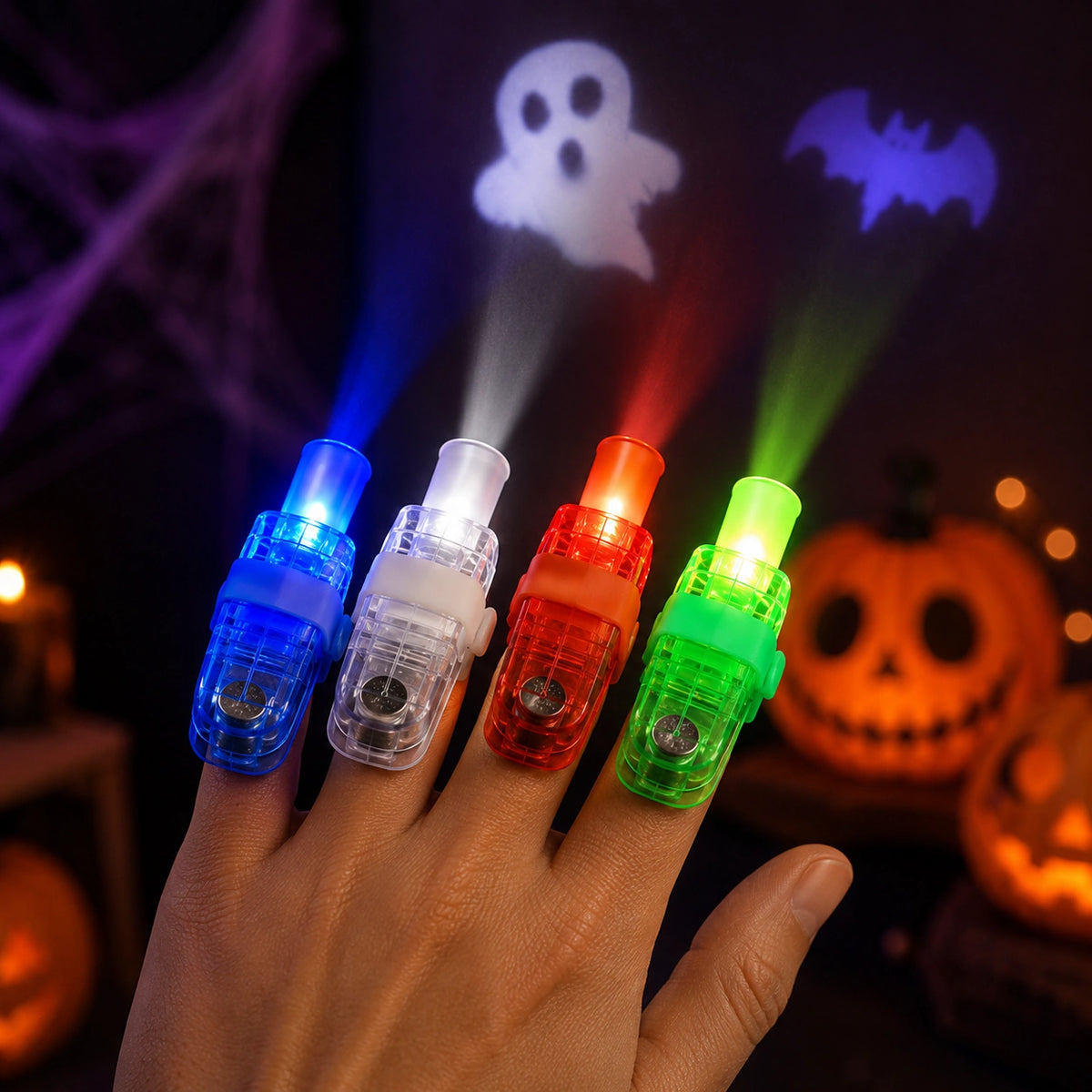 Mini lampes projecteur LED Halloween – Jouets lumineux pour fête