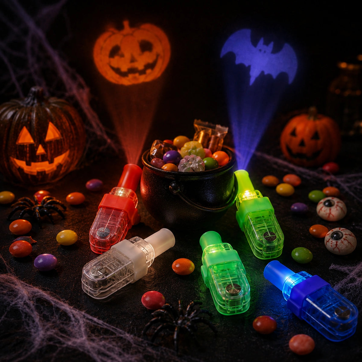 Mini lampes projecteur LED Halloween – Jouets lumineux pour fête