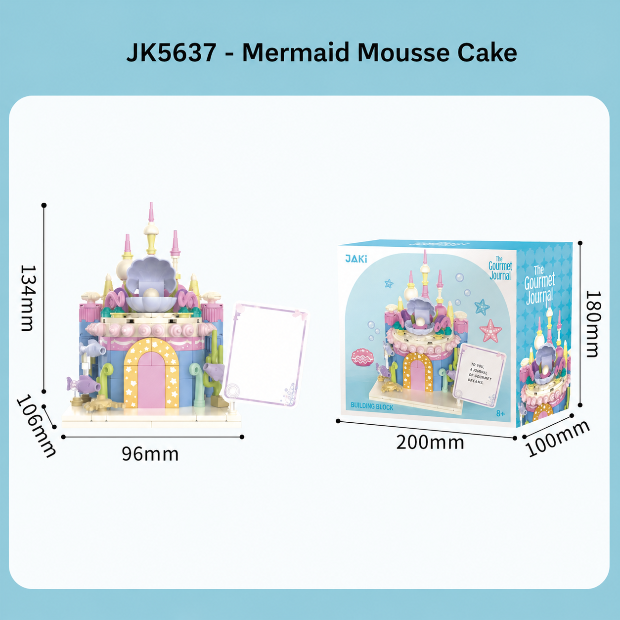 Mermaid Mousse Cake Building Block Set