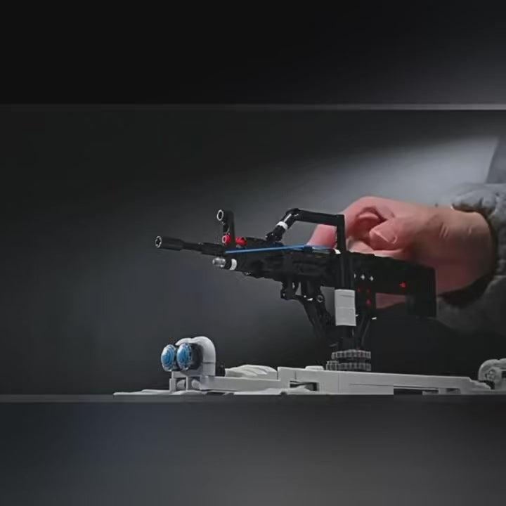 Load video: Military Robot Mechanical Dog Electric Remote Control Building Blocks Set