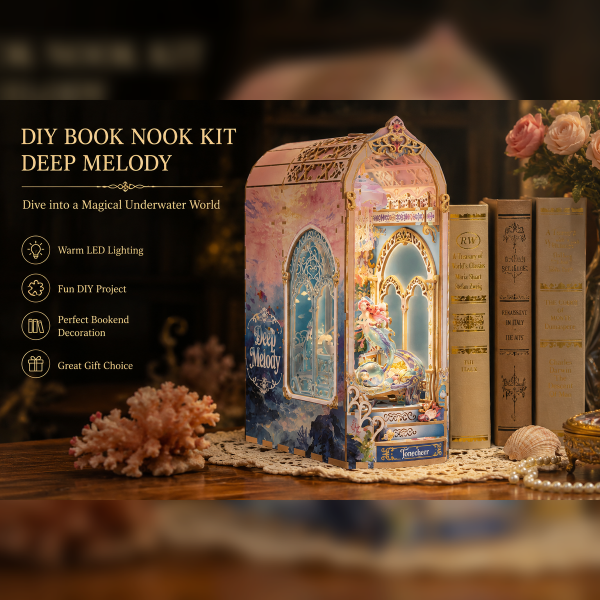 Kit de bricolage pour serre-livres "Mélodie profonde"