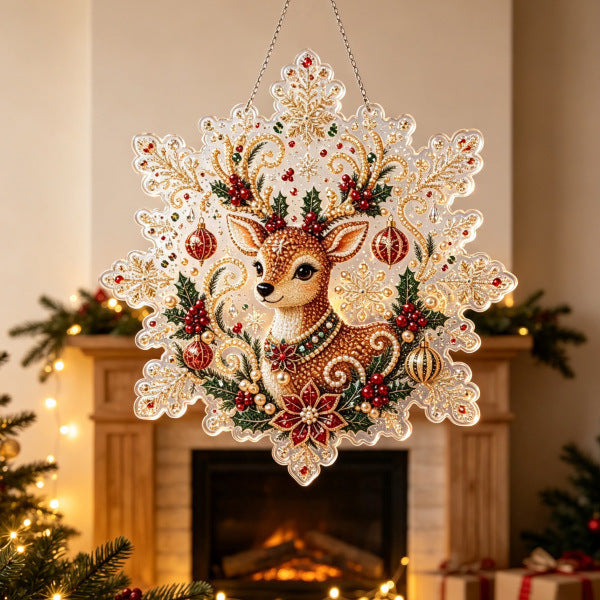 DIY Christmas Pearl Bead Art Kit – Handmade Holiday Hanging Decorations